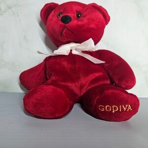 Godiva Plush‎ Teddy Bear Red Stuffed Animal Toy Collectible Gift